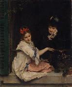 Raimundo de Madrazo y  Garreta Women at a Window (nn02) painting